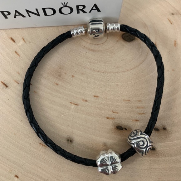 Pandora Black Clasp 925 Charm Bracelet 7.5" - Picture 7 of 9